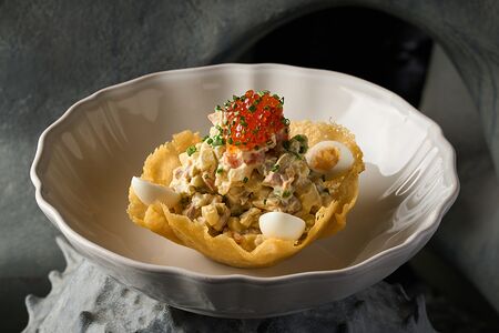 Оливье с копченой уткой