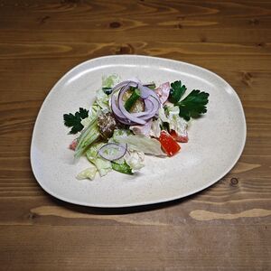 Салат с картофелем, курицей и фасолью лайт