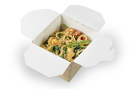 Удон с креветками