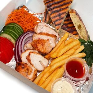 Шаурма на Тарелке с курицей