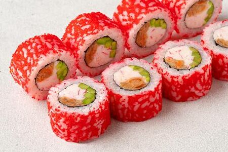 Ролл Калифорния с лососем терияки