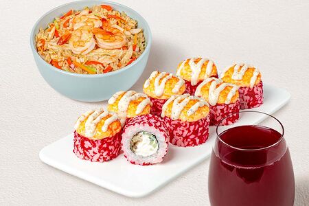 Бизнес Ланч M Азиатский с морсом из черной смородины 0,5л