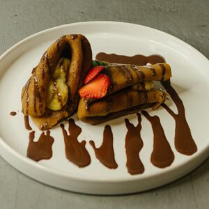 Блины безглютеновые с бананом и шоколадом