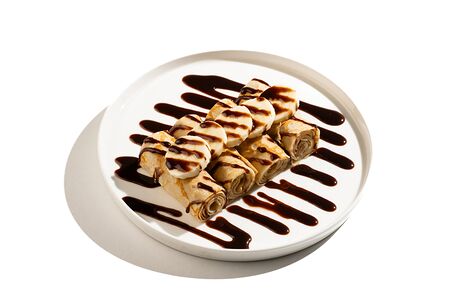 Блинчики с бананом и шоколадом