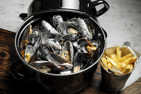 Мидии Чеснок-сливки