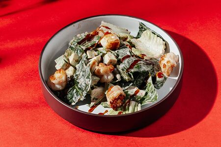 Зелёный Салат с Креветками