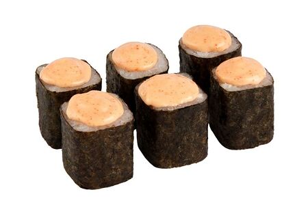 Маки с сыром и креветкой