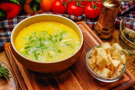 Сливочный с сухариками