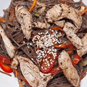 Лапша соба со свининой