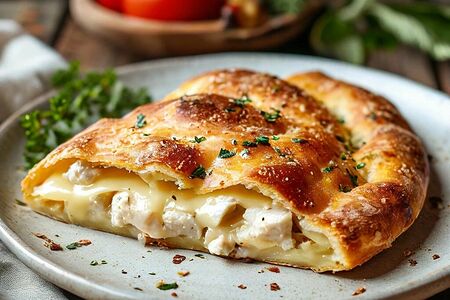 Кальцоне с курицей и сыром