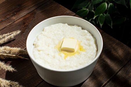 Каша рисовая с цедрой апельсина