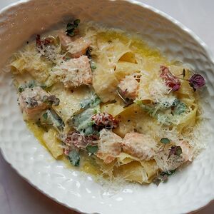 Паста с лососем