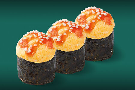 Суши запеченные с лососем 3 шт