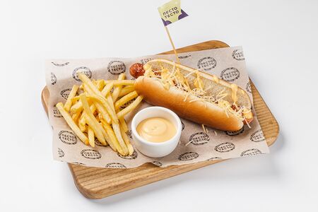 Хот-дог с куриной сосиской