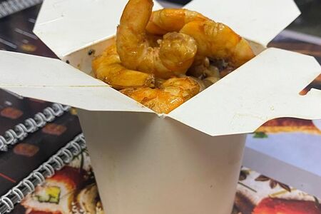 Удон с креветками