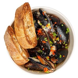 Мидии чилийские в сливочном соусе