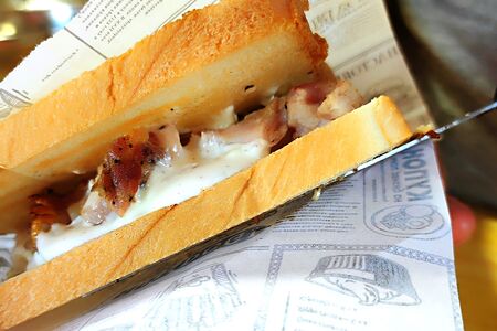 Тост с салями