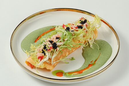 Омлет с крабом