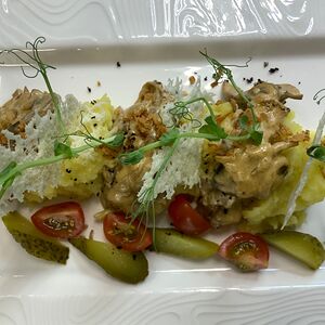 Бефстроганов из говяжей вырезки