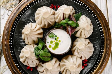 Хинкали cвинo-говяжьи