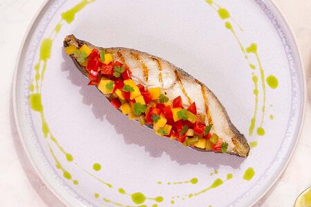 Палтус с овощами