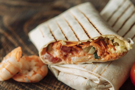 Шаурма с креветками