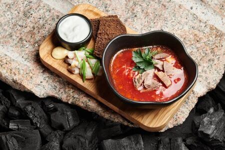 Борщ на говяжьей вырезке