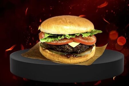 Бургер с курицей на углях