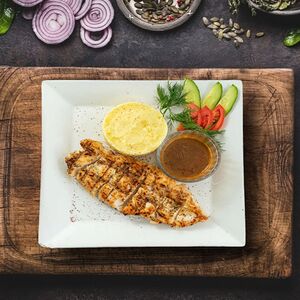 Куриное филе на гриле с гарниром