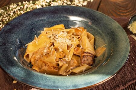 Паста с белыми грибами