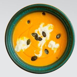 Тыквенный суп с рикоттой