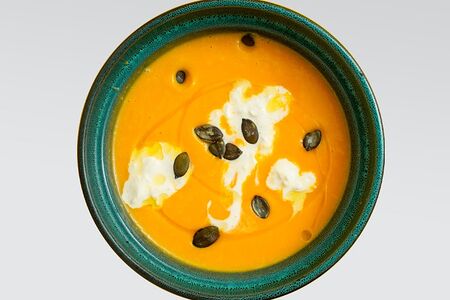 Тыквенный суп с рикоттой