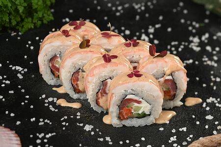 Креветка-лосось с соусом бонито-лимон