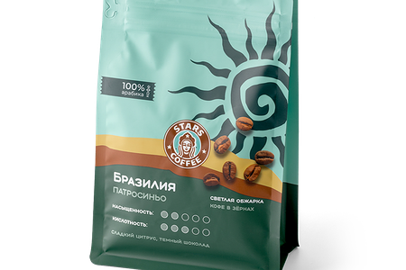 Кофе Бразилия Патросиньо Светлая в зернах