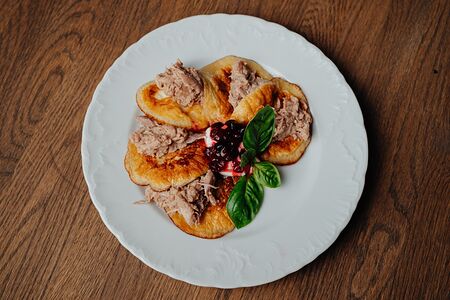 Оладьи с уткой
