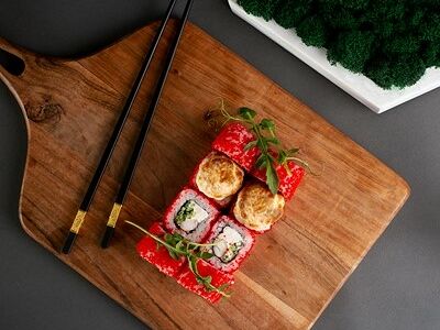 Запеченный с креветкой