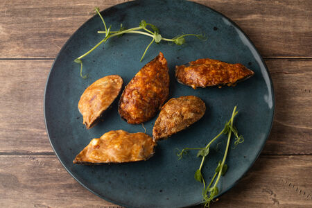 Запеченные мидии в чесночном соусе