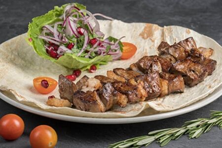 Печень баранья с курдюком