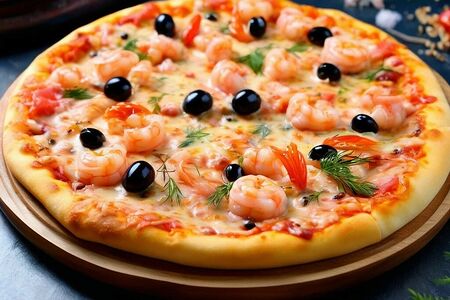 Пицца с морепродуктами