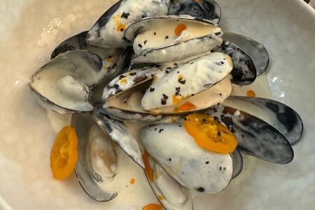 Мидии в сливочном соусе