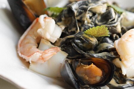 Тальятелле с морепродуктами