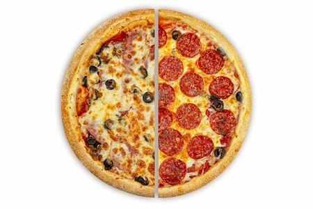 Пицца Ветчина грибы и Пепперони