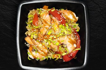 Вок Эби с рисом и креветкой