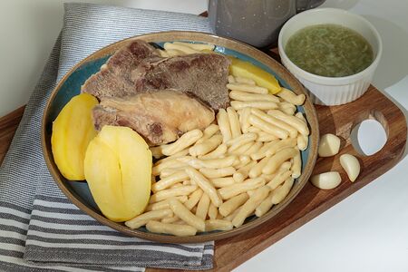 Галушки с говядиной