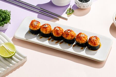 Запеченные роллы с креветкой