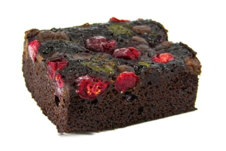 Брауни с клюквой и перечной мятой 