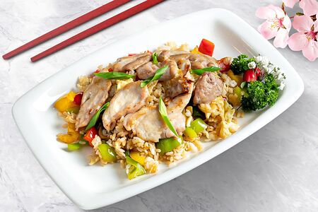 Теппаньяки рис с курицей