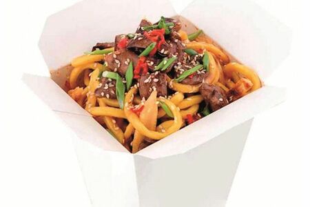 Вок говядина в остро-сладком соусе