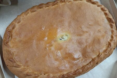 Пирог с горбушей и рисом