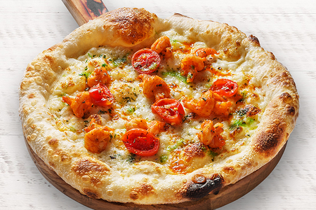 Пицца с креветками кимчи